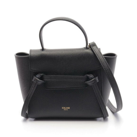 Celine Pico Belt Bag Leather Handbag Black - Picture 1 of 5